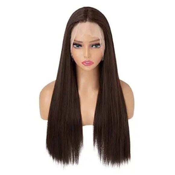 Dark Brown Middle Part Lace Wig
